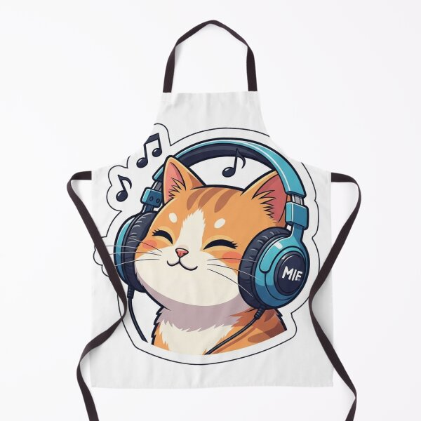 Item preview, Cute cat with headphone designed and sold by D4NC1G3R®.