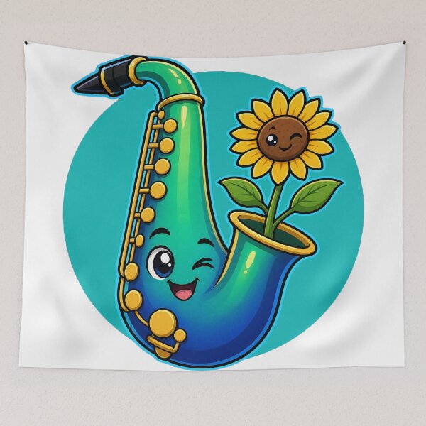 Item preview, Saxophone with Sunflower designed and sold by Void-craft.