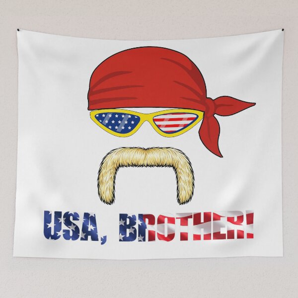 Item preview, USA Brother Patriotic Graphic Tee, Retro Wrestling Inspired, American Pride designed and sold by LagomCreative.