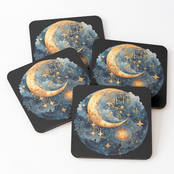 Item preview, Celestial Moon Space Stars Watercolour  designed and sold by *~*MagicCorner*~*.