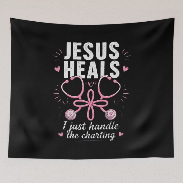 Item preview, Jesus Heals I Just Handle The Charting Nurse designed and sold by OlakunleOloroz.