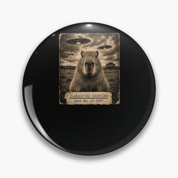 Item preview, Capybara UFO Classified Sighting – Funny Paranormal Alien Humor Design designed and sold by PosiMCreations.