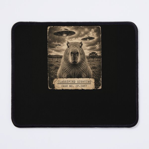 Item preview, Capybara UFO Classified Sighting – Funny Paranormal Alien Humor Design designed and sold by PosiMCreations.