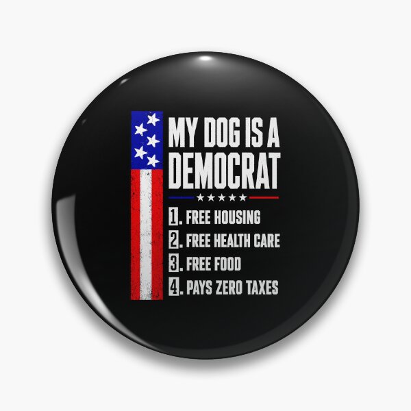 Item preview, My Dog Is A Democrat Funny Political Dog Lover Patriotic American Flag designed and sold by kienoy.