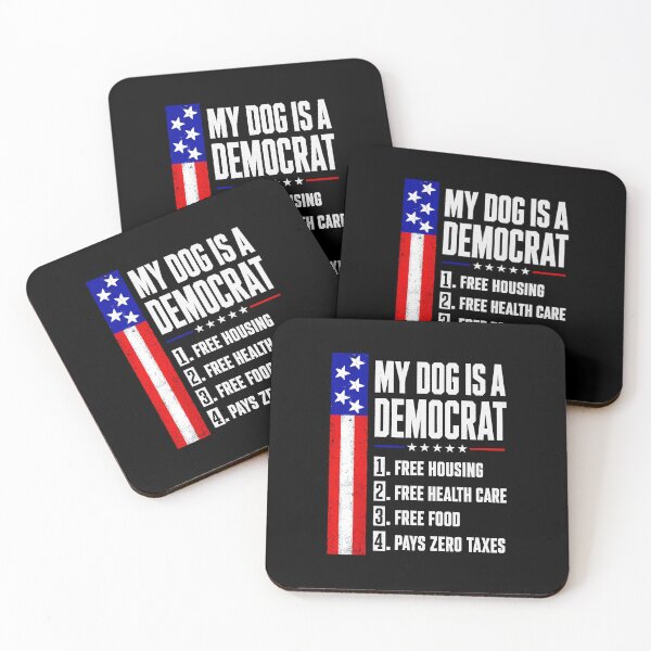 Item preview, My Dog Is A Democrat Funny Political Dog Lover Patriotic American Flag designed and sold by kienoy.