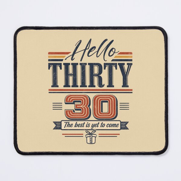Item preview,  30th Anniversary Gift. Hello Thirty. The perfect gift to celebrate your thirtieth anniversary in style. Vintage Style designed and sold by illeN-Art-World.