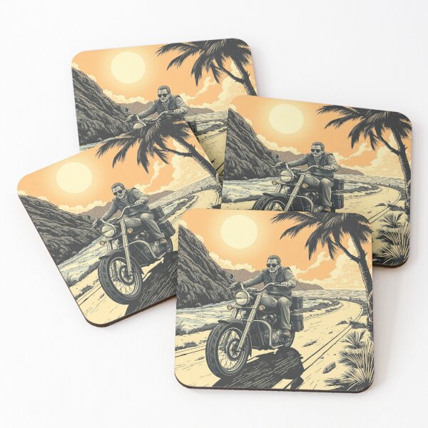 Item preview, Coastal Freedom Ride in Peter Max Sunset Vibes designed and sold by FotoworldEdel.