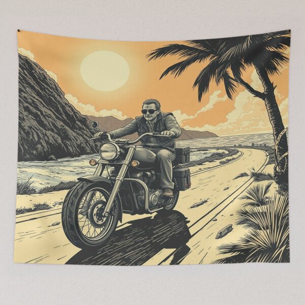 Item preview, Coastal Freedom Ride in Peter Max Sunset Vibes designed and sold by FotoworldEdel.