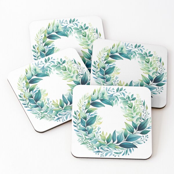 Item preview, Circular Leaf Design Watercolour Style designed and sold by *~*MagicCorner*~*.