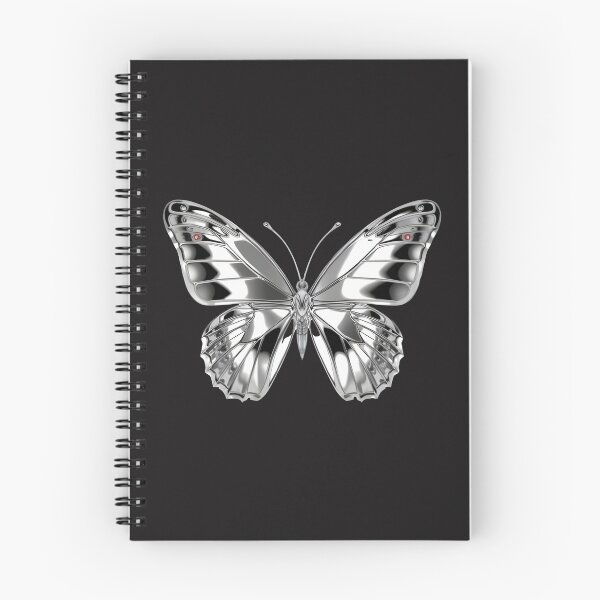 Item preview, Sleek Y2K Silver Chrome Butterfly Graphic designed and sold by 77Clover.