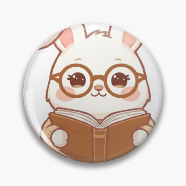 Item preview, Kawaii Book Bunny Sticker | Cute Chibi Rabbit Reading designed and sold by Stylestickers55.