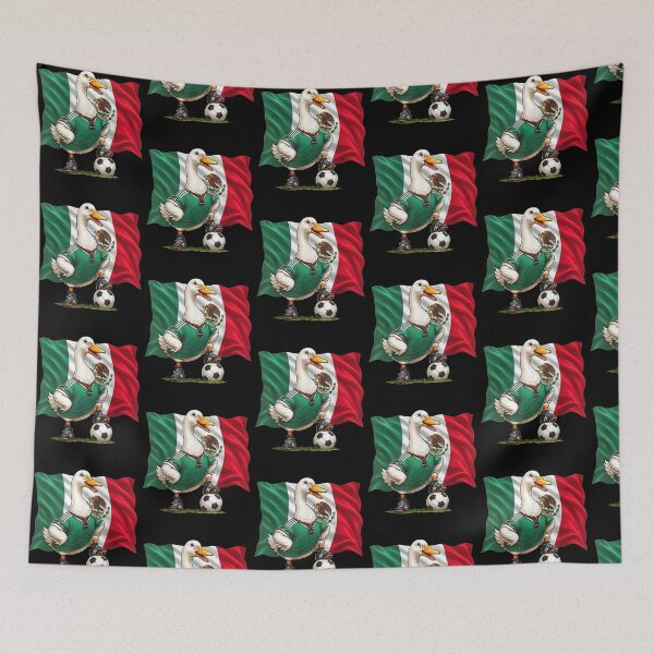 Item preview, Merlin The Duck Mexico Soccer Fan Funny Goose Mexican Flag Football designed and sold by kienoy.