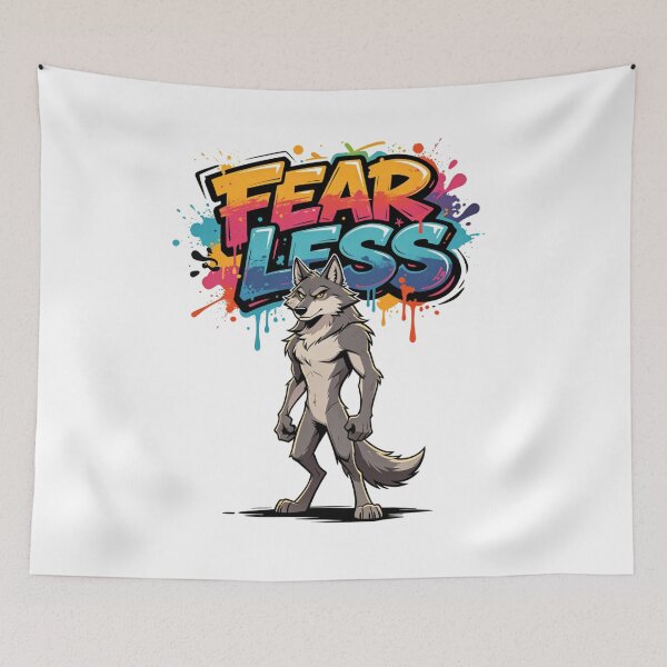 Item preview, Fearless Wolf Bold Graphic designed and sold by LINSSEX Style • Urban & Sport Streetwear.