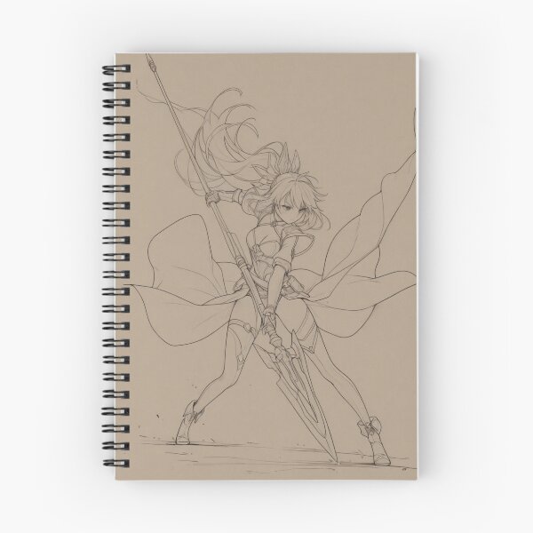 Item preview, Art - Fantasy Warrior Manga Style, Pencil Sketch Concept Art designed and sold by AnimeShin.