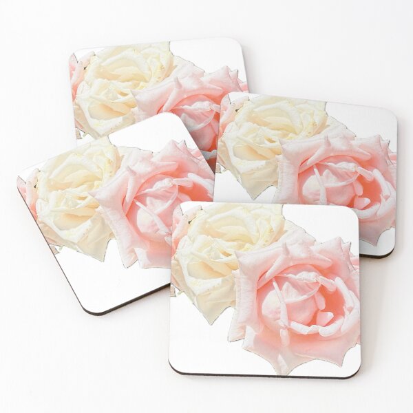 Item preview, Isolated Pink and Cream Roses Flower Graphic designed and sold by BalkanBloom.