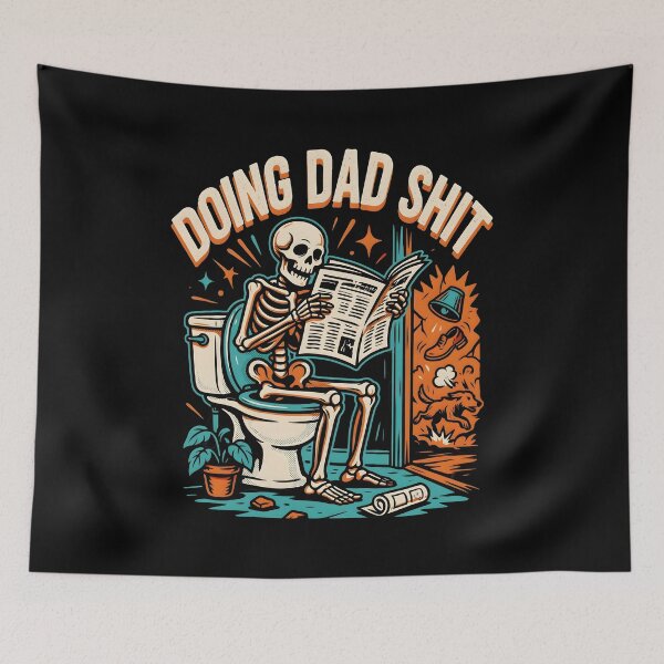 Item preview, Doing Dad Shit Skeleton Toilet Dad Meme designed and sold by Redgiant87x.