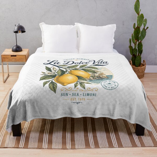 Item preview, La Dolce Vita Vintage Italian Summer - Retro Lemon Amalfi Coast Poster designed and sold by NinaVibeStudio.