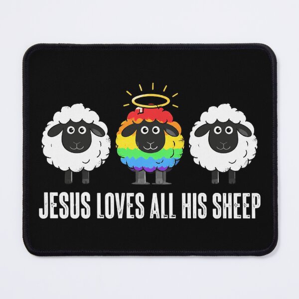 Item preview, Jesus Loves All His Sheep LGBTQ Christian Faith Pride Ally designed and sold by OlakunleOloroz.