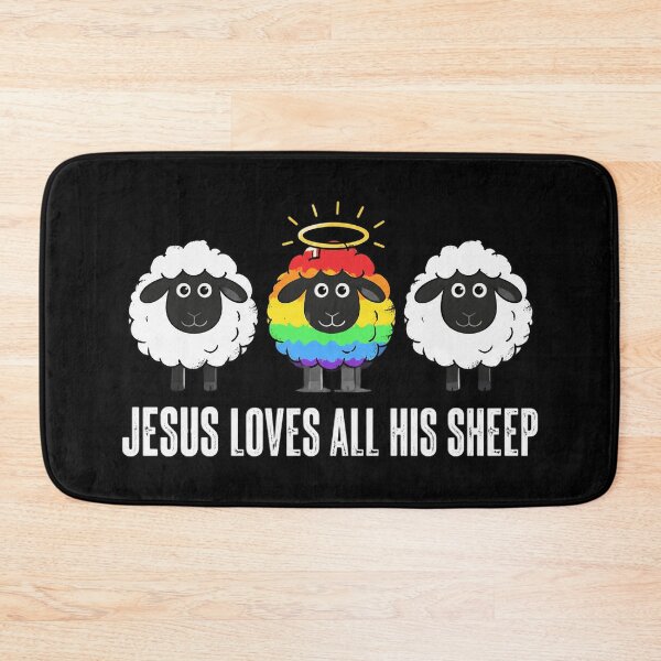 Item preview, Jesus Loves All His Sheep LGBTQ Christian Faith Pride Ally designed and sold by OlakunleOloroz.