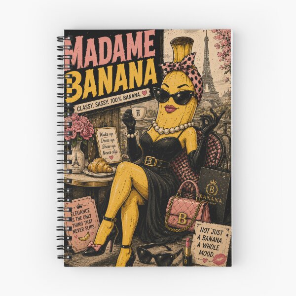 Item preview, Madam Banana T-Shirt | Funny Luxury Fashion Banana Retro Pop Art Design designed and sold by Peel Dynasty.
