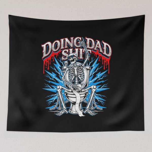Item preview, Doing Dad Shit Skeleton Toilet Funny Busy Dad Joke designed and sold by Redgiant87x.
