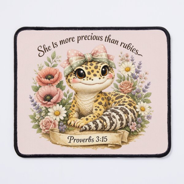 Item preview, Proverbs 3:15 Bible Verse Leopard Gecko designed and sold by Weirdwildco69.