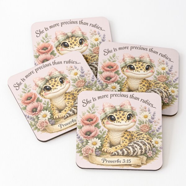 Item preview, Proverbs 3:15 Bible Verse Leopard Gecko designed and sold by Weirdwildco69.