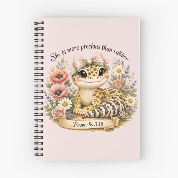Item preview, Proverbs 3:15 Bible Verse Leopard Gecko designed and sold by Weirdwildco69.