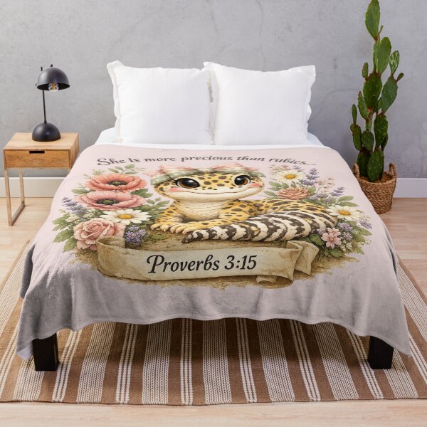 Item preview, Proverbs 3:15 Bible Verse Leopard Gecko designed and sold by Weirdwildco69.