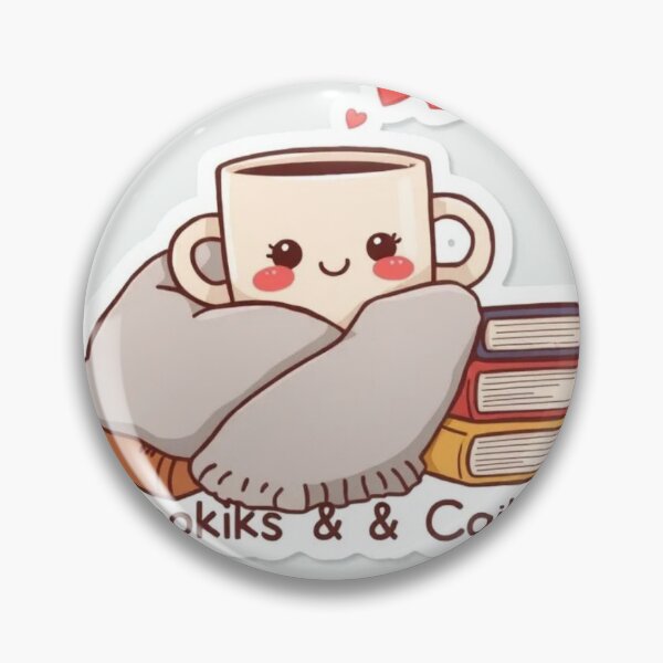 Item preview, Cozy Coffee Mug and Books Sticker - Kawaii Reader Aesthetic designed and sold by surbhiArt.