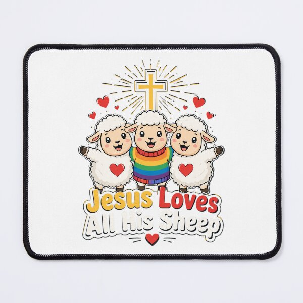 Item preview, Jesus Loves All His Sheep Rainbow Christian Faith LGBTQ designed and sold by OlakunleOloroz.