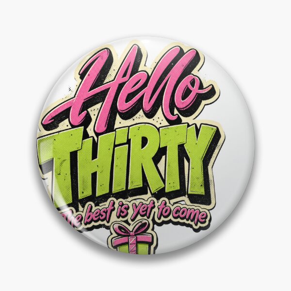 Item preview, Hello Thirty, 30th Birthday Gift. A perfect gift to celebrate your thirtieth birthday with style. Graffiti style  designed and sold by illeN-Art-World.
