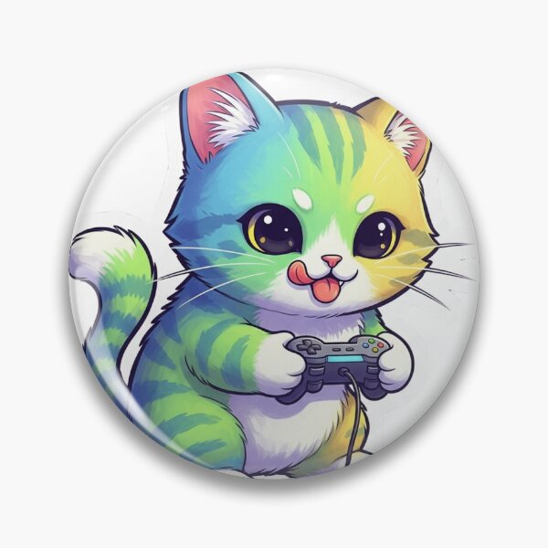 Item preview, Cute kitten playing video games designed and sold by D4NC1G3R.