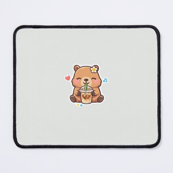 Item preview, Cute Capybara Drinking Iced Coffee | Kawaii Coffee Lover Animal Sticker designed and sold by ALNA05.