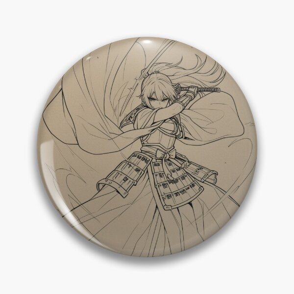 Item preview, Art - Manga Warrior in Japanese Armor, Ink and Fantasy Illustration designed and sold by AnimeShin.