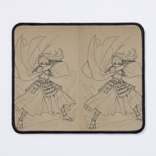 Item preview, Art - Manga Warrior in Japanese Armor, Ink and Fantasy Illustration designed and sold by AnimeShin.