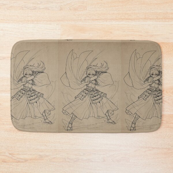 Item preview, Art - Manga Warrior in Japanese Armor, Ink and Fantasy Illustration designed and sold by AnimeShin.