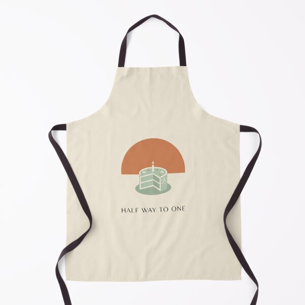 Item preview, Vintage Half Way to One Minimalist 6 Month Milestone Poster designed and sold by DuckOddity.