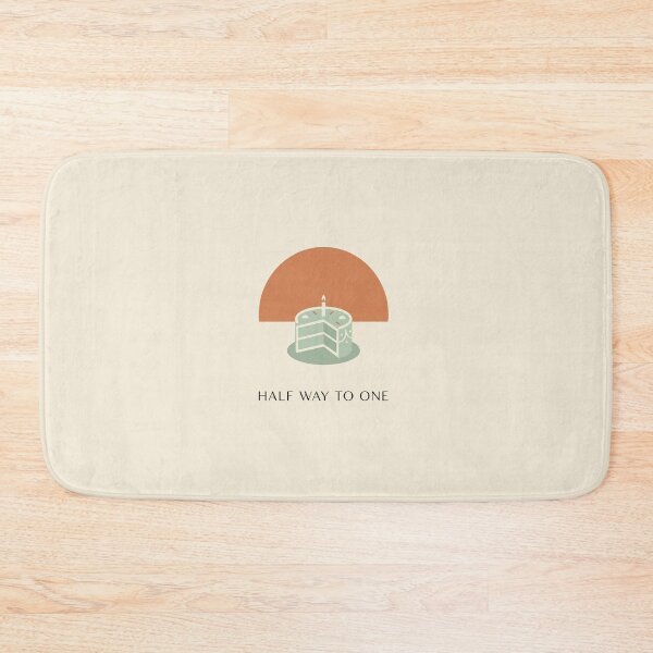 Item preview, Vintage Half Way to One Minimalist 6 Month Milestone Poster designed and sold by DuckOddity.