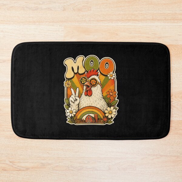 Item preview, Moo Funny Chicken Rooster – Retro Farm Animal Country Humor Design designed and sold by PosiMCreations.