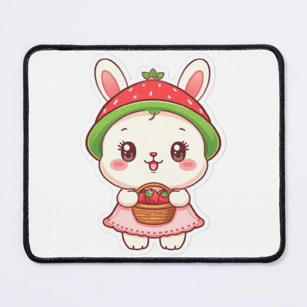 Item preview, Kawaii Strawberry Rabbit Sticker | Cute Chibi Bunny Gift designed and sold by Stylestickers55.