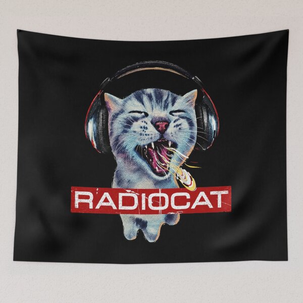 Item preview, Radiocat - Radiohead Parody Cat - Radiohead Band designed and sold by AnnieAmalu.