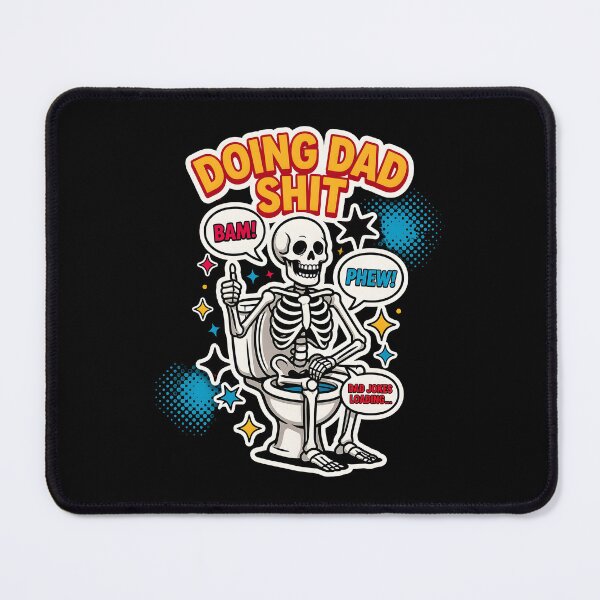 Item preview, Doing Dad Shit Skeleton Toilet Dad Joke for Busy Fathers designed and sold by Redgiant87x.