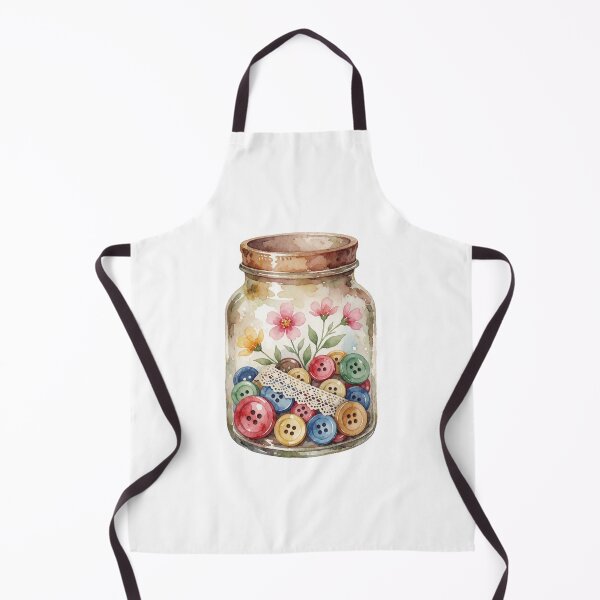 Item preview, Button Jar Sewing Room Illustration designed and sold by AillustriaAK.