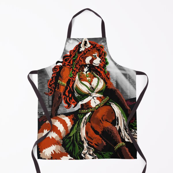 Item preview, Seated Red Panda in Green & White  designed and sold by KlakkDrawsStuff.