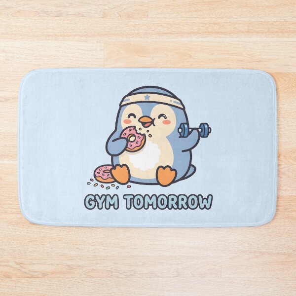 Item preview, Funny Gym Tomorrow Penguin designed and sold by dreephic22.