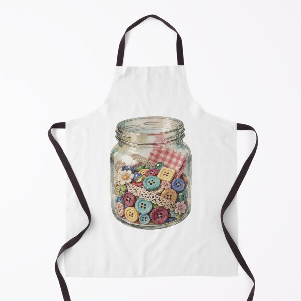 Item preview, Button Jar Sewing Room Illustration designed and sold by AillustriaAK.