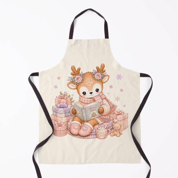 Item preview, Cute Reindeer Reading Christmas Stories | Kawaii Cottagecore Cozy Christmas Book Lover Pastel Holiday Illustration designed and sold by looplandger.
