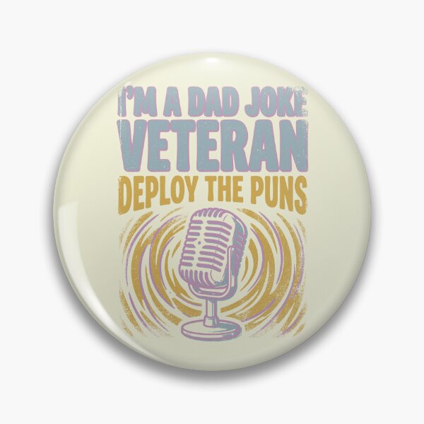 Item preview, I'm A Dad Joke Veteran - Funny Retro Vintage Father's Day Gift designed and sold by LockjowArt.