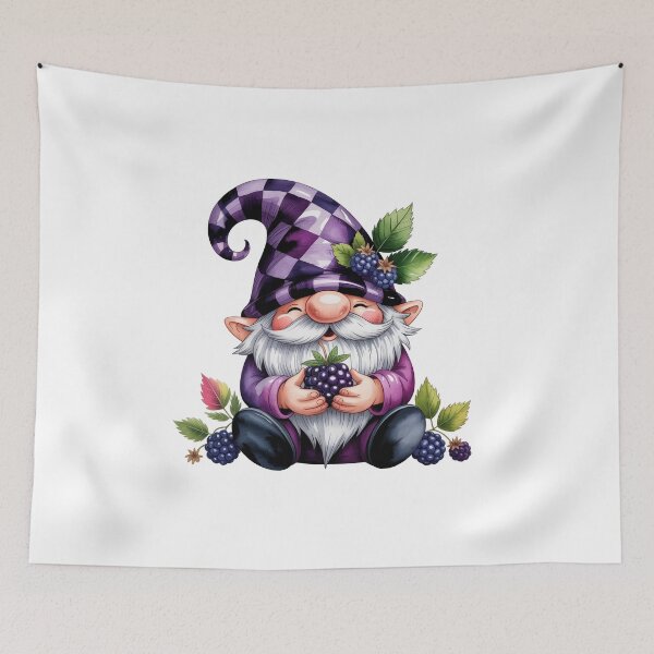 Item preview, Gnome Hugging Blackberries designed and sold by jkrphoto.